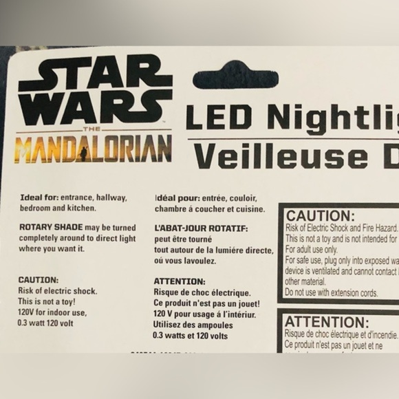 2pack Star‎ Wars Mandalorian LED nightlight new - Picture 3 of 7
